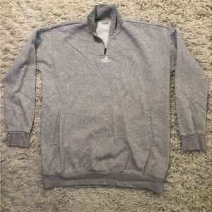 Adidas Men's Zip-Up Gray Sweater Size L